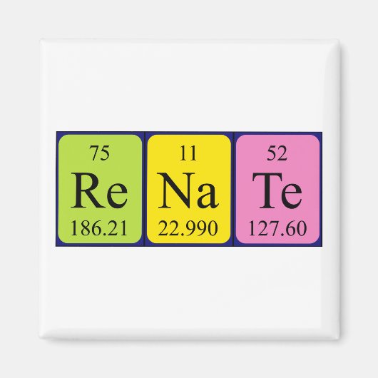 周期表名磁石のレンタル マグネット (正面)
