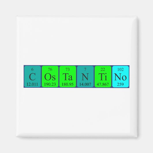 周期表名磁石の比較 マグネット (正面)