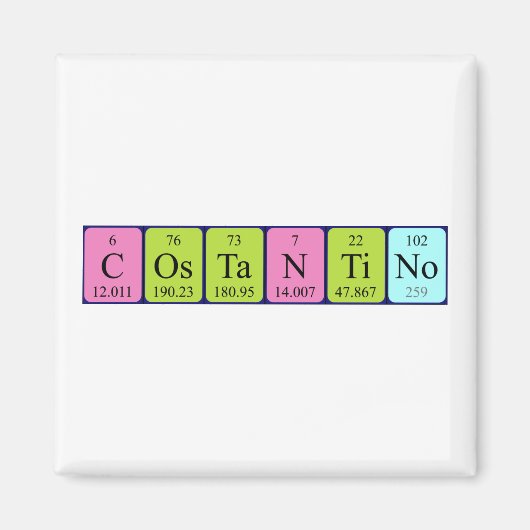 周期表名磁石の比較 マグネット (正面)
