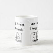 周期表名mugを指定 コーヒーマグカップ (中央)