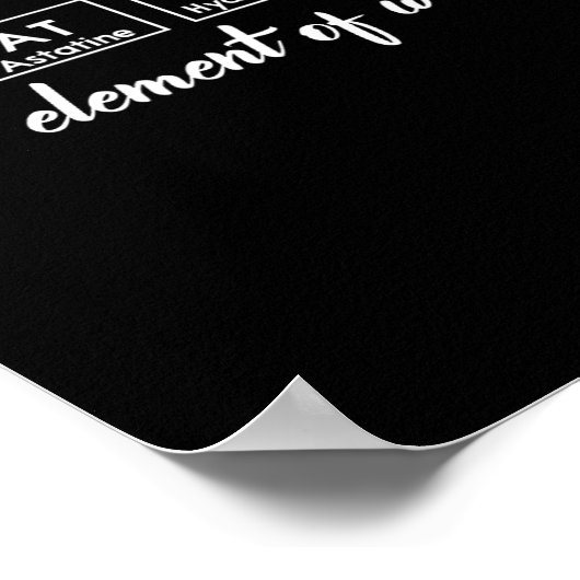 周期表父おもしろい化学パパ ポスター (角)