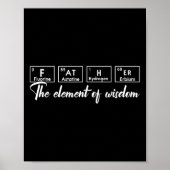 周期表父おもしろい化学パパ ポスター (正面)