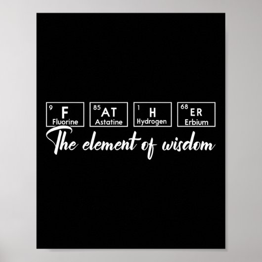 周期表父おもしろい化学パパ ポスター (正面)