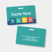 周期表要素のスペル先生 バッジ (正面＆裏面)