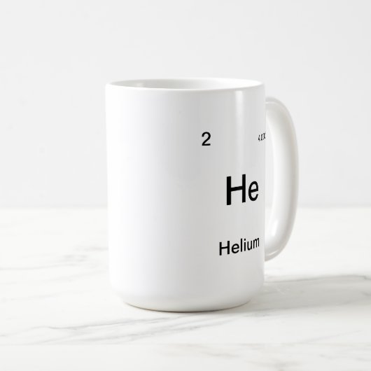 周期表要素のテンプレートログ コーヒーマグカップ (正面右)
