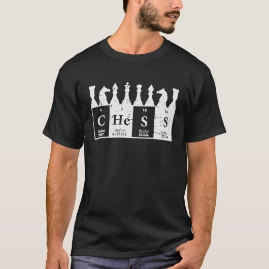 周期表要素チェス Tシャツ (正面)