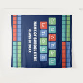 周期表要素学校懇親会卒業 タペストリー (正面(横))