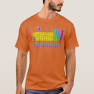 周期表要素科学化学カッコいい茶 Tシャツ