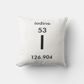 周期表53のヨウ素枕 クッション (正面)