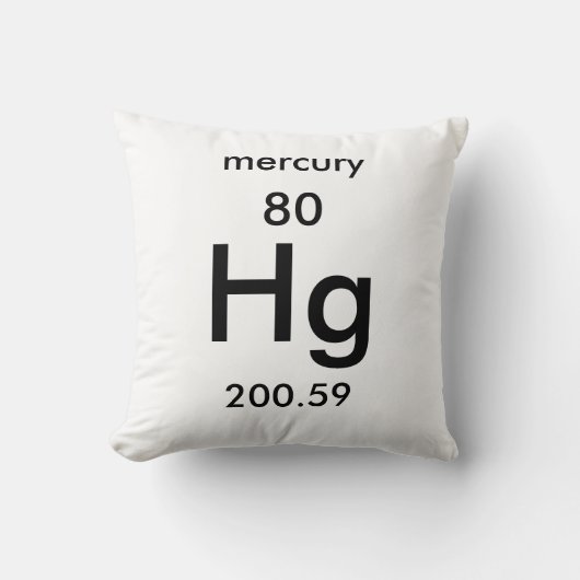 周期表80の水星の枕 クッション (正面)