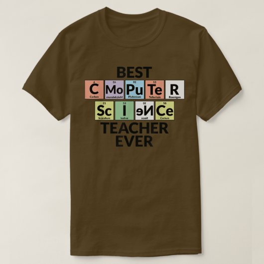 周期表 – コンピュ最高のータサイエンス先生Eve Tシャツ (デザイン正面)