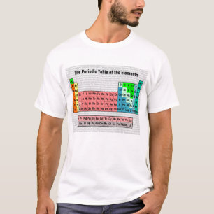 周期表(要素の背景とのシンプル) Tシャツ