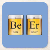 周期表： Be Er スクエアペーパーコースター (正面)