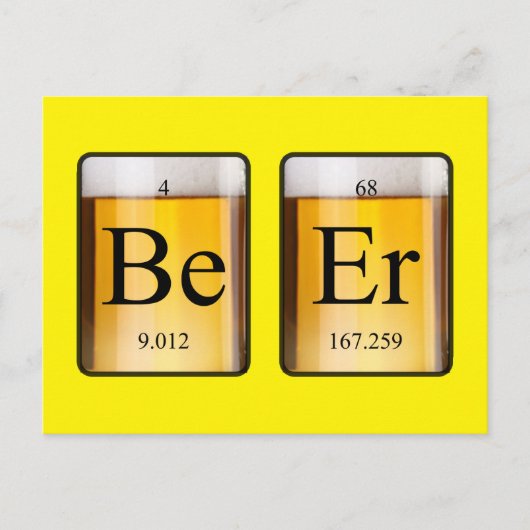 周期表： Be Er ポストカード (正面)