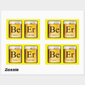 周期表： Be Er 長方形シール (シート)