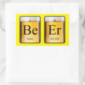 周期表： Be Er 長方形シール (バッグ)