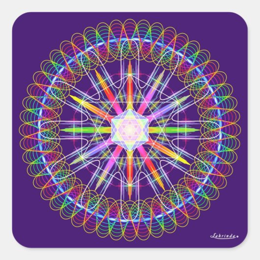 周波数+インテント=ヒーリング スクエアシール (正面)