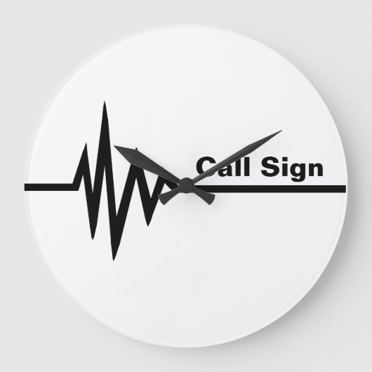 周波線壁時計カスタマイズ- It! ラージ壁時計 (正面)