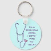 周産ナースハートキーチェーン キーホルダー (正面)