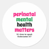 周産期精神衛生問題 ラウンドシール (正面)