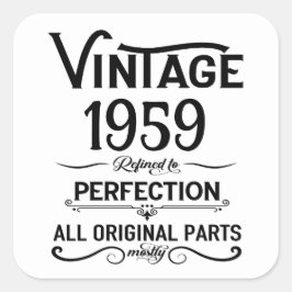 周知化ヴィンテージ65th birthday party スクエアシール