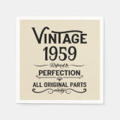 周知化ヴィンテージ65th birthday party スタンダードカクテルナプキン (正面)