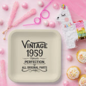 周知化ヴィンテージ65th birthday party ペーパープレート (パーティー)