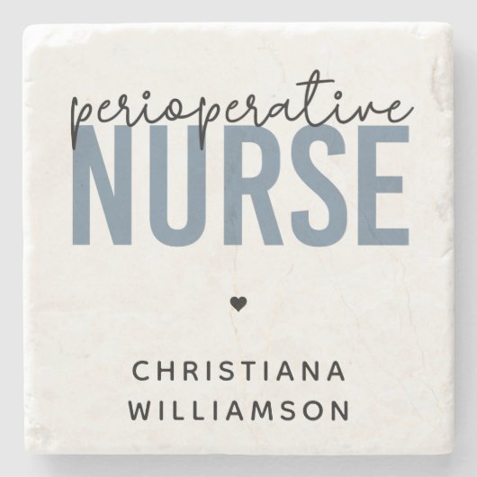 周術中カスタムナースRNまたはナースギフト ストーンコースター (正面)