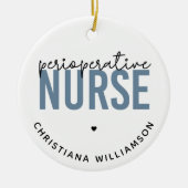 周術中カスタムナースRNまたはナースギフト セラミックオーナメント (正面)