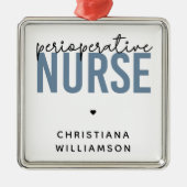周術中カスタムナースRNまたはナースギフト メタルオーナメント (正面)
