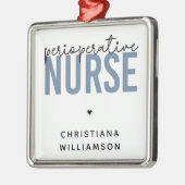 周術中カスタムナースRNまたはナースギフト メタルオーナメント (左)