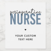 周術中カスタムナースRNまたはナースギフト ワインラベル (シングルラベル)