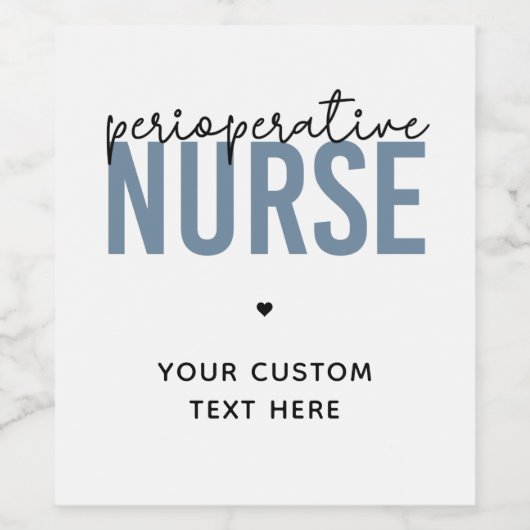周術中カスタムナースRNまたはナースギフト ワインラベル (シングルラベル)