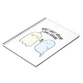 周辺を徘徊するゴーストは必ず戻ってくる ハロウィンのダジャレ ノートブック (左側)