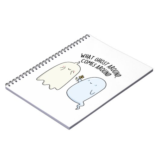 周辺を徘徊するゴーストは戻ってくる ハロウィンのダジャレ ノートブック (左側)