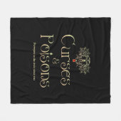 呪いと毒 フリースブランケット (正面(横))