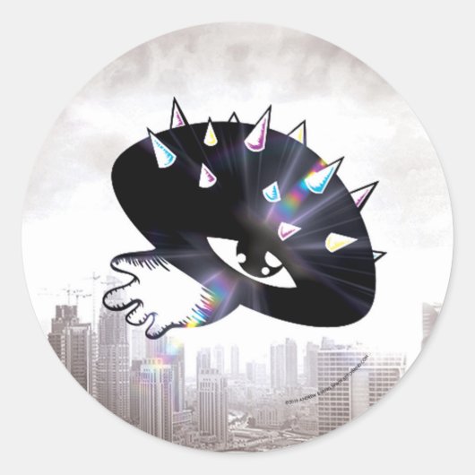 呪いアイマッシュルームシール ラウンドシール (正面)