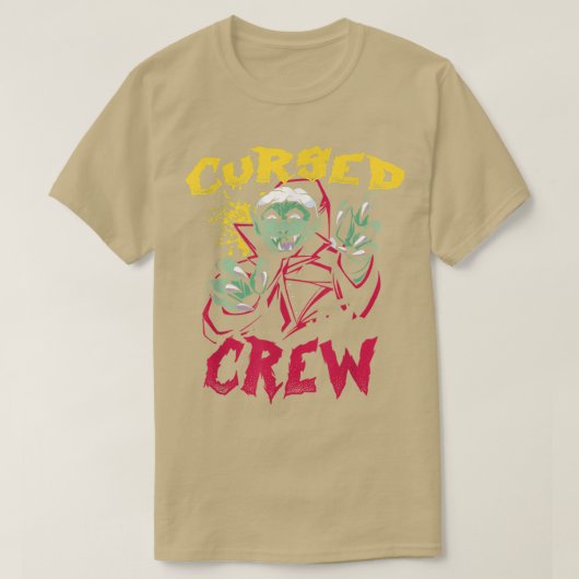 呪われたクルー幽霊のよく出るブウィッチハウスハロウィーン Tシャツ (デザイン正面)