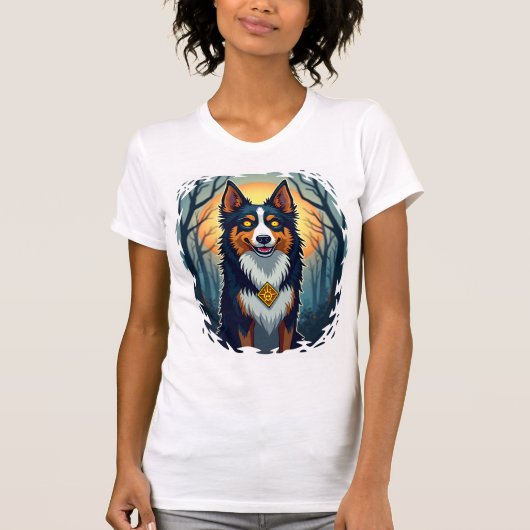 呪われたコリーの這い歩き Tシャツ (正面)