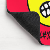 呪われたコンピューおもしろい怒タの顔とCussの言葉 マウスパッド (コーナー)