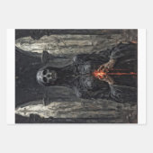 呪われたゴシック様式の魂と悪魔 ラッピングペーパーシート (正面)