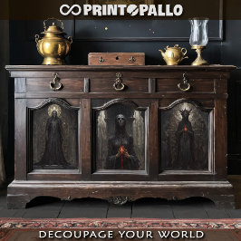 呪われたゴシック様式の魂と悪魔 ラッピングペーパーシート