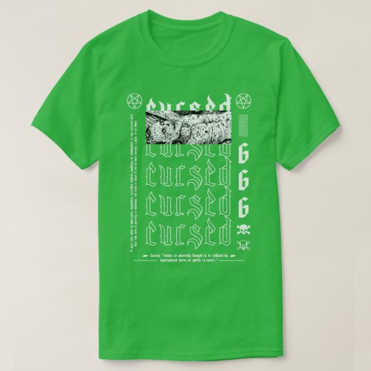 呪われたストリートウェアスタイル Tシャツ (デザイン正面)