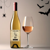 呪われたレイヴン：究極のハロウィーンボトルラベル ワインラベル