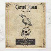 呪われたレイヴン：究極のハロウィーンボトルラベル ワインラベル (シングルラベル)