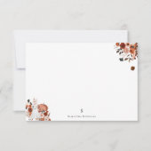 呪われた収穫 フローラル＆ゴースト パーソナライズド ノートカード (正面)