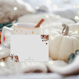 呪われた収穫 フローラル＆ゴースト パーソナライズド ノートカード