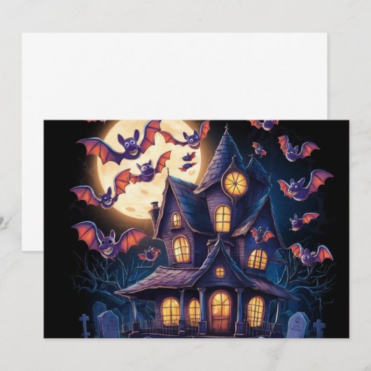 呪われた屋敷の夜 招待状 (正面/裏面)