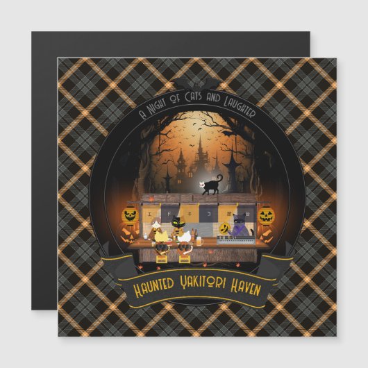 呪われた焼き鳥の隠れ家　マグネットカード (正面/裏面)