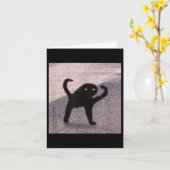 呪われた猫ミーム 怒った猫は良いミーム カード (黄色い花)